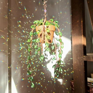 The Original Forever Succulent, Beaded Plant Suncatcher, Crystal Plant Decor